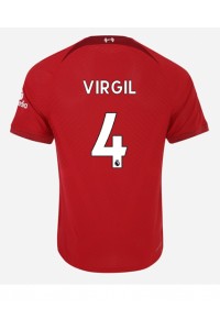 Liverpool Virgil van Dijk #4 Fotballdrakt Hjemme Klær 2022-23 Korte ermer